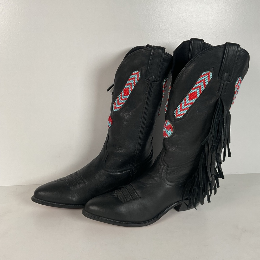 Dan Post for Code West Navajo Fringe Cowgirl Boots | USA Made | Women’s 7.5